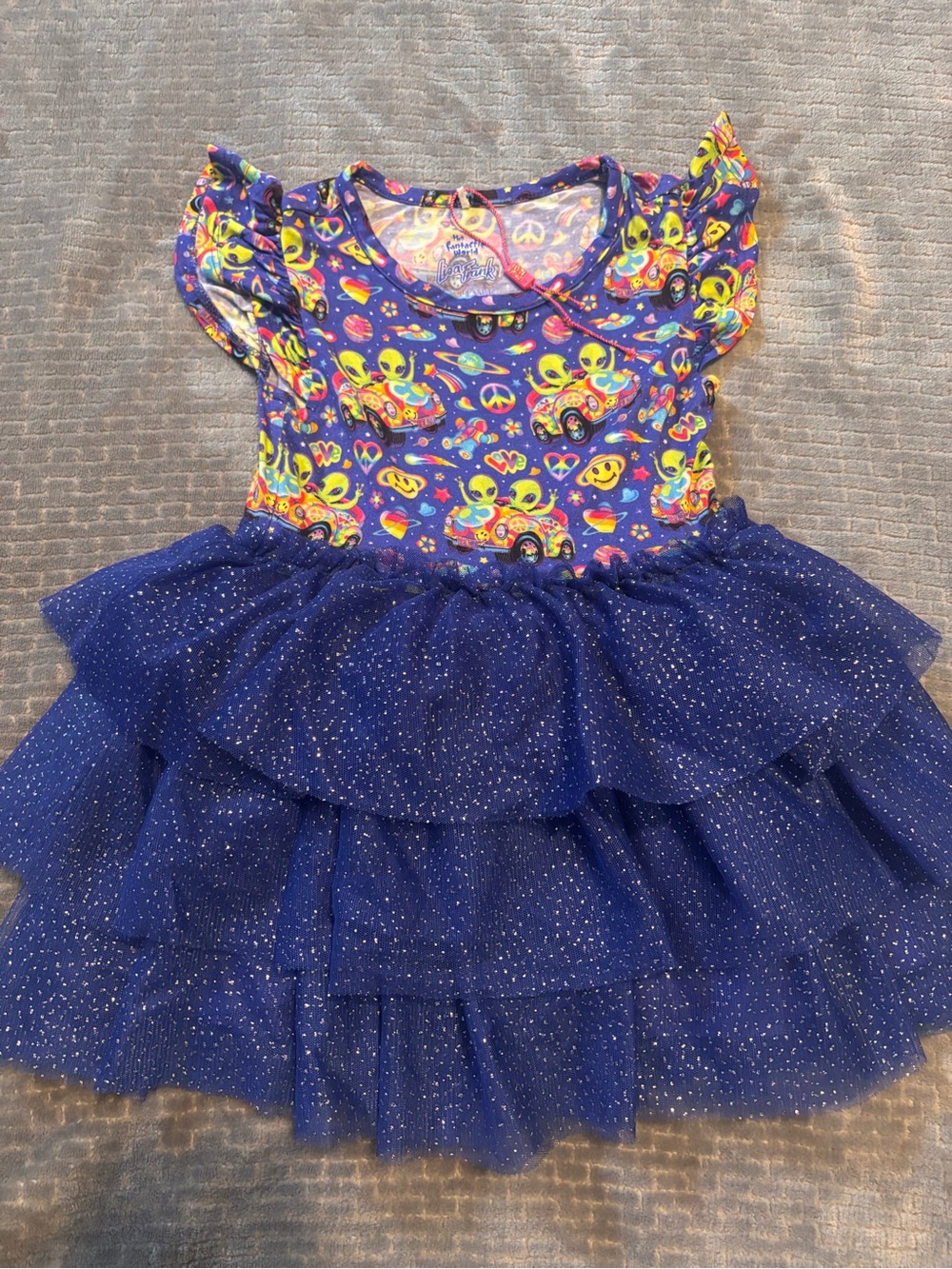 Posh Peanut Lisa Frank Zoomer and Zorbit Tulle Dress